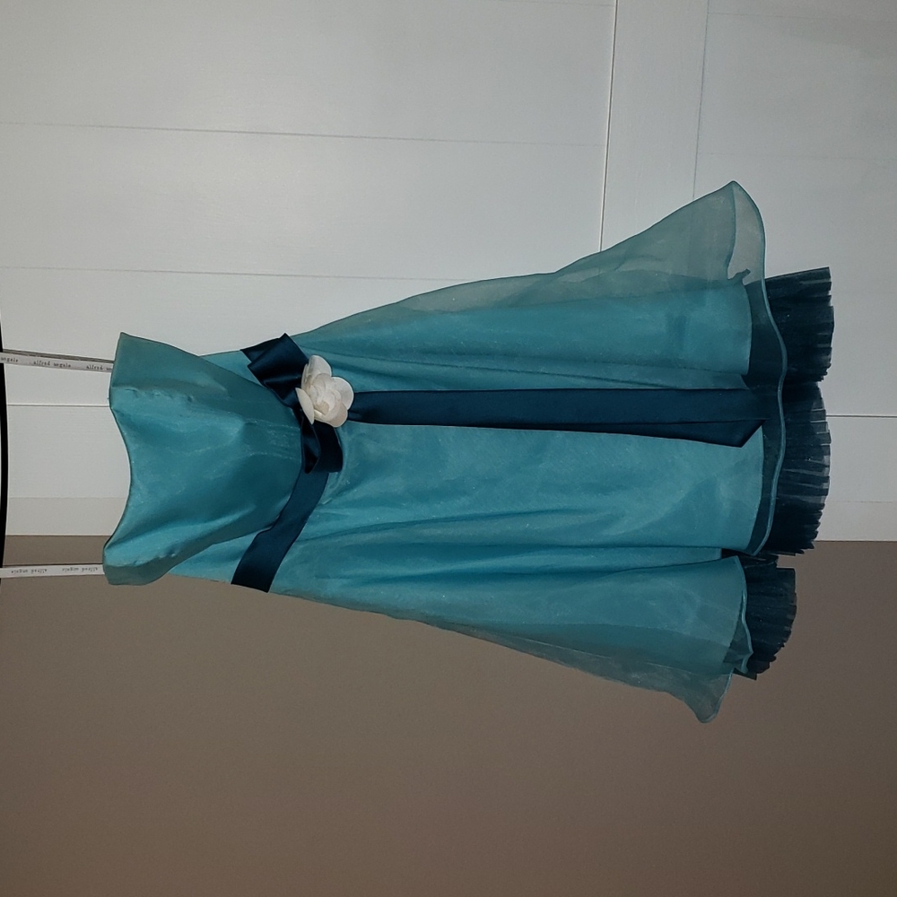 Strapless Blue Formal Dress